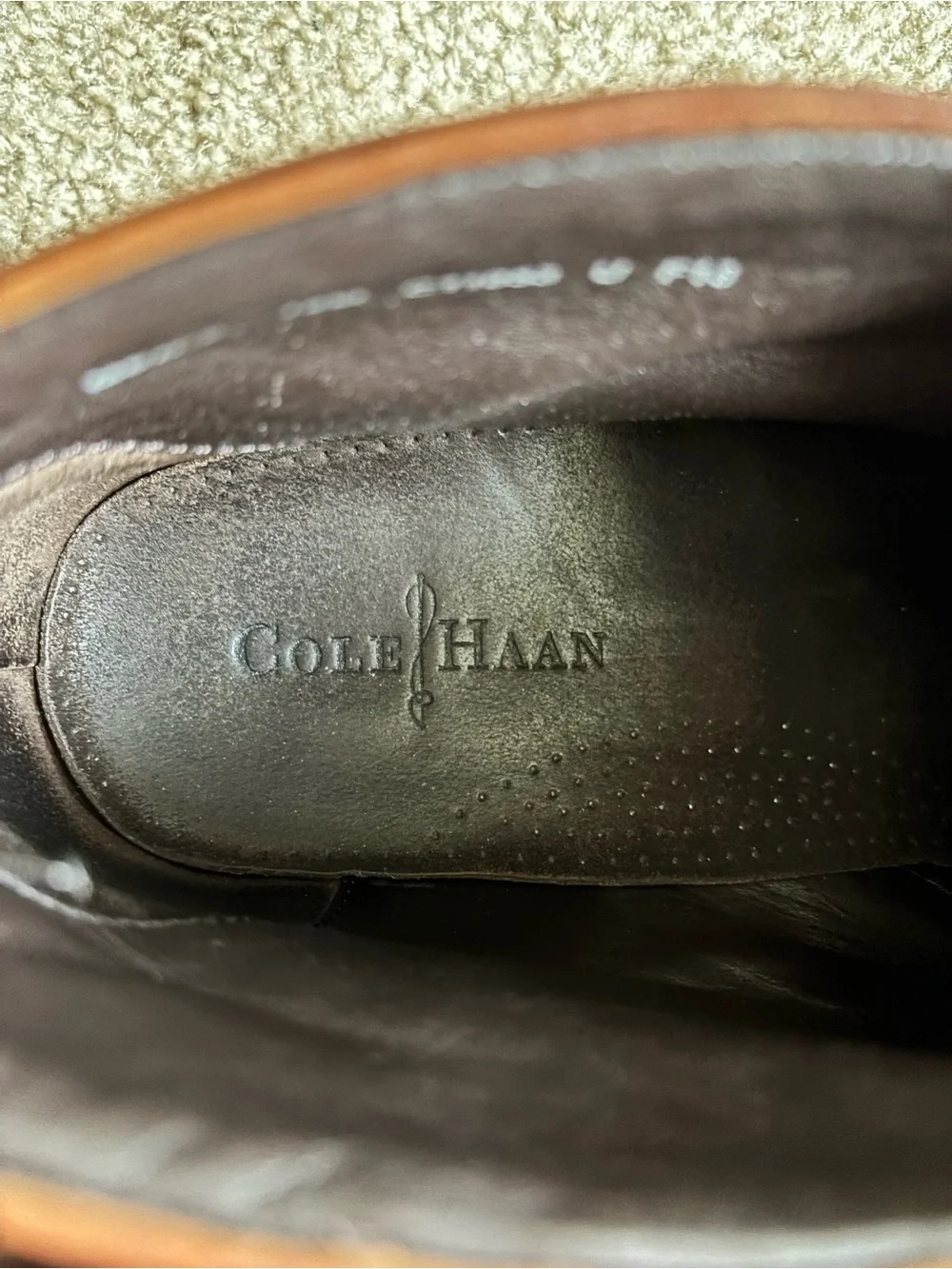 Cole Haan Brown Leather Brogue Chukka Boots